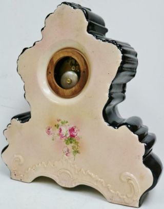 Antique French 8 Day Bell Striking Sevres Hand Painted Porcelain mantel Clock 10