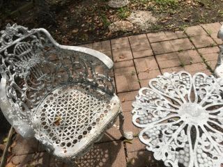 Antique Cast Iron Garden Chairs And Table