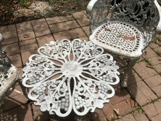 Antique Cast Iron Garden Chairs and Table 2