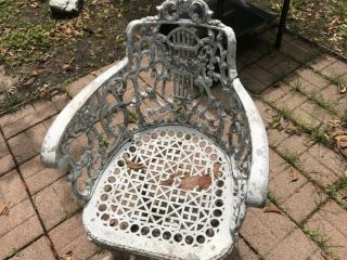 Antique Cast Iron Garden Chairs and Table 3