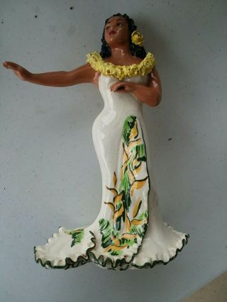 Rare Hawaiian Porcelain Figurine By Julene 9 Inch