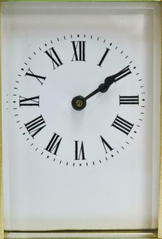 Antique French Brass & Glass 8 Day Timepiece Carriage Clock Platform Escapement 9