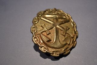 Wwi Imperial German Black Grade Naval Wound Badge Very Fine Near