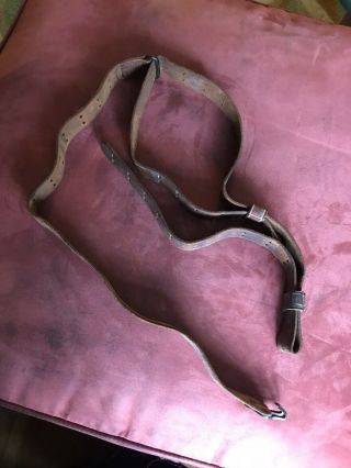 Ww1 M1907 Leather Sling Marked H&r With Mdk ? Inspector Stamp And 19??