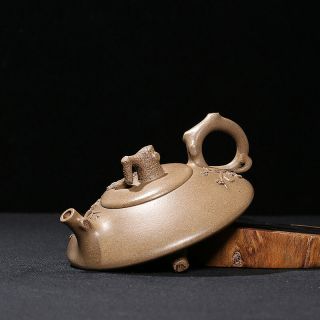 Collect old purple sand teapot 汪寅仙 All handmade plum blossom three - legged teapot 3