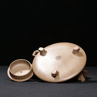 Collect old purple sand teapot 汪寅仙 All handmade plum blossom three - legged teapot 4