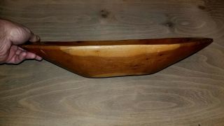 Vintage Hand carved Wooden Dough Bowl Trencher Country 18 