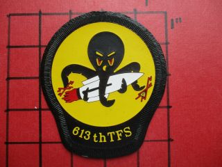 Air Force Squadron Patch Usafe Torrejon 613 Tfs Pvc,  1980 