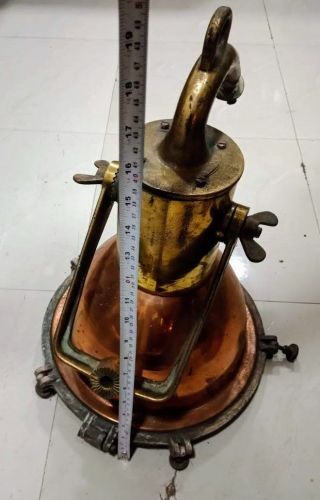 Vintage nautical marine copper and brass spot light weight 6kg 4