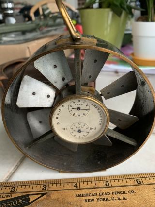 Antique Coal Mining Brass Biram’s Anemometer