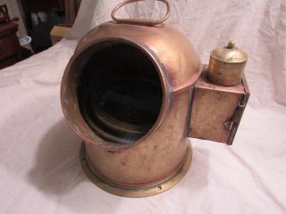 Antique Vintage Magnetic Nautical Gimbal Compass Ship Binnacle Copper/ Brass