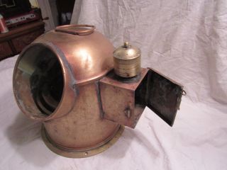 Antique Vintage Magnetic Nautical Gimbal Compass Ship Binnacle Copper/ Brass 2