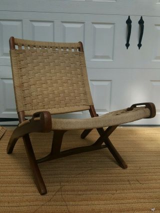 Hans Wegner Style Rope Folding Chair Only