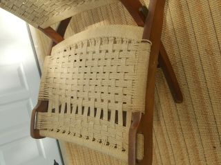 Hans Wegner Style Rope Folding Chair only 6