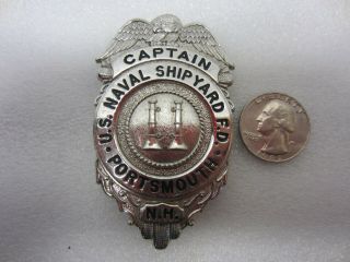 Obsolete Us Navy Portsmouth Naval Shipyard,  Nh Captain Fireman 