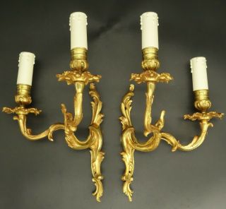 Sconces Louis Xv Style - Bronze - French Antique