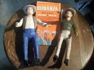 Hoss Little Joe American Character Figures 1966 Michael Landon Bonanza Vintage