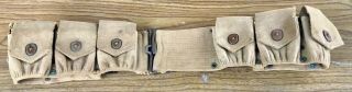 Rare Mills Dec.  1918 Us Army Ww1 9 Pouch Mounted Cavalry Wwi Cartridge Ammo Belt