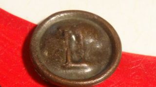 Dug Civil War Tennesee Style Block I Coat Button Scarce Confederate Type