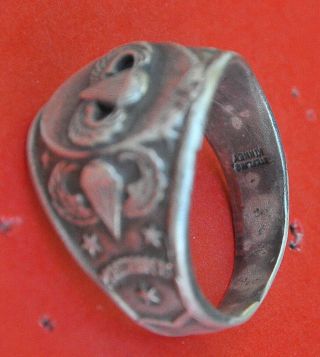 Vintage Sterling Silver US Army Paratrooper ring size 11.  25 901 3