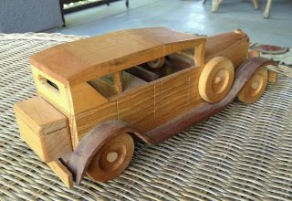 Vintage Brewster Coachworks American Crafted Signed Wooden Car 12 