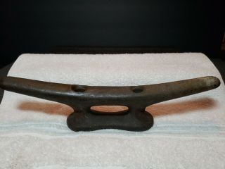 Antique 12 Inch Cast Iron Boat Cleat Tie Off
