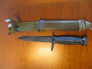 Wwii Usm8a1 Scabbard & Usm 7 Bayonet Knife,  Both Made In W Germany