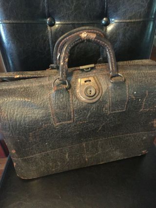 Vintage Doctor Bag Filled With Vintage Medical Instruments