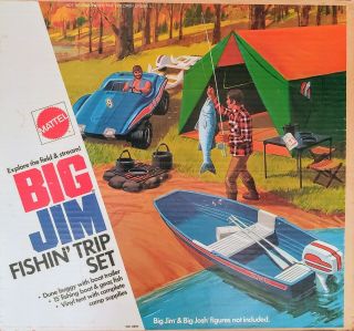 Mattel Big Jim Fishing Trip Set Complete Hardly Played With 1974