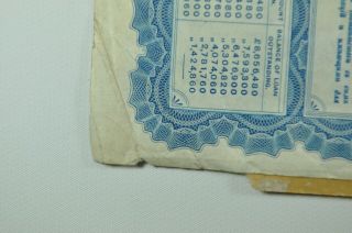 1913 Fine Old China Chinese Government Bond 100 Pounds Coupons 11