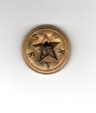 Civil War,  State Of Texas,  Military Button,  Waterbury Button Company