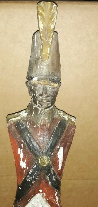 Antique Whirligig folk art Black Americana sentry guard soldier Polychrome 7
