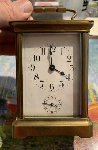Antique French (doverdrey & Bloguel) Carriage Clock With Alarm - Not
