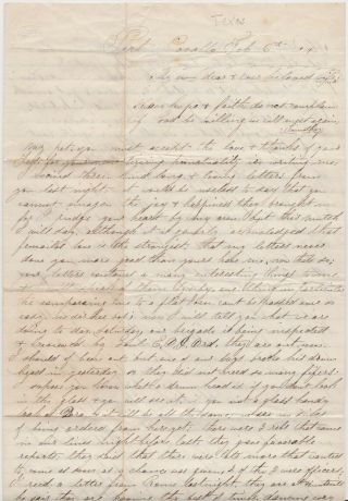1864 Civil War Soldier Letter - Pass Cavallo Tx - Rebel Deserters - General Ord