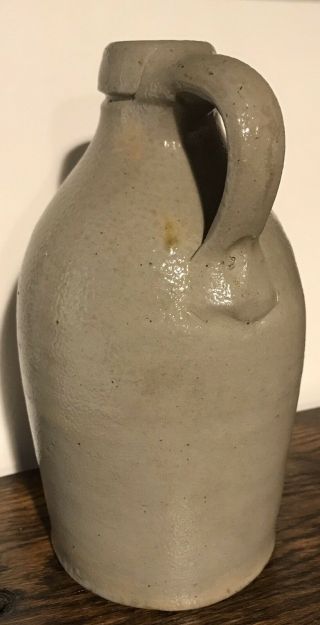 Boston A B Wheeler & Co Small Quart Stoneware Bottle Jug Huge Salt Drip 6