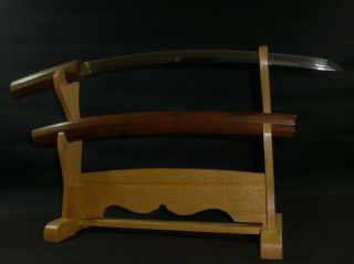 Wakizashi (sword) W/white Sheath: Ujinobu : Edo : 25.  2 × 17.  3 " 580g