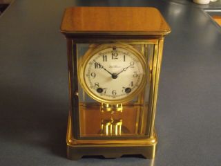 Antique Seth Thomas " Orchid " Model Crystal Regulator Clock