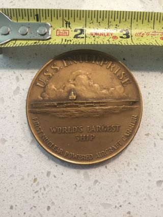 Uss Enterprise Christening Medallic Art Medal Commemorating Nn Launch 1960 Coin