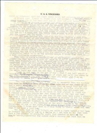 Ww2,  Doolittle,  Tokyo Raid,  Uss Hornet,  Uss Vincennes,  Navy Officers Letter,  1942