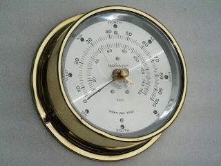 Maximum Usa Wind Speed & Direction Brass Meter Mph Kmph Gust Weather Scale