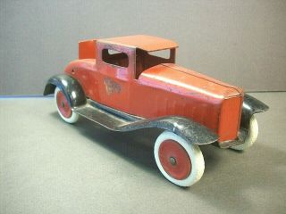 Vintage 1930s Wyandotte Pressed Steel Toy Car Coupe Rumble Seat 8 " Orig.  Paint