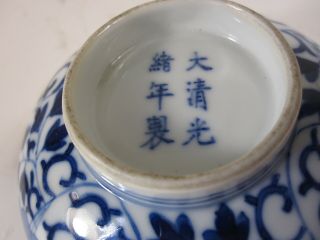 IMPERIAL Chinese GUANGXU mark & period blue &withe bowl,  vase 11