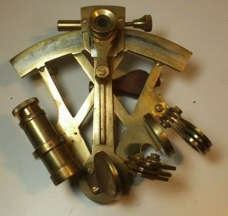 Sextant Stanley London Brass W/ Box Ms8