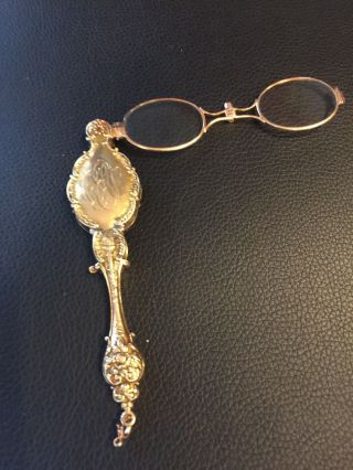 Antique Victorian 14k Gold Folding Opera Glasses 4.  75”x 4.  50”use,  Scrap