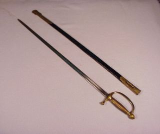 Us Ames Mfg Co Model 1840 Musicians Sword With Scabbard