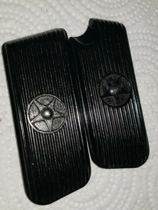 Romanian Tokarev Ttc Black Pistol Grips Panels,  Military Surplus 1953