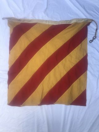 Vintage Nautical Ship Marine Navy Signal Code Flag Maritime Military Banner