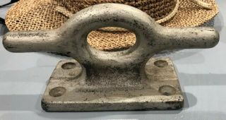 Vintage Cast Iron Boat Cleat Dock Tie Down 33/4 Lb 8 In