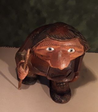 Handsome,  Hand Carved Troll from Norway SIGNED 1979,  Masterfully Crafted, 10