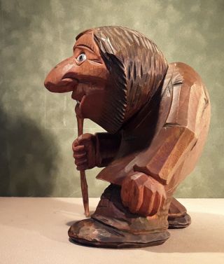 Handsome,  Hand Carved Troll from Norway SIGNED 1979,  Masterfully Crafted, 5